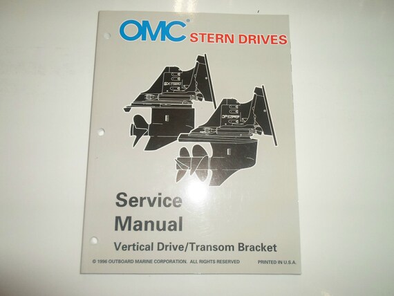 1997 OMC Stern Drives Vertical Drive Transom Bracket Service Repair Manual OEM