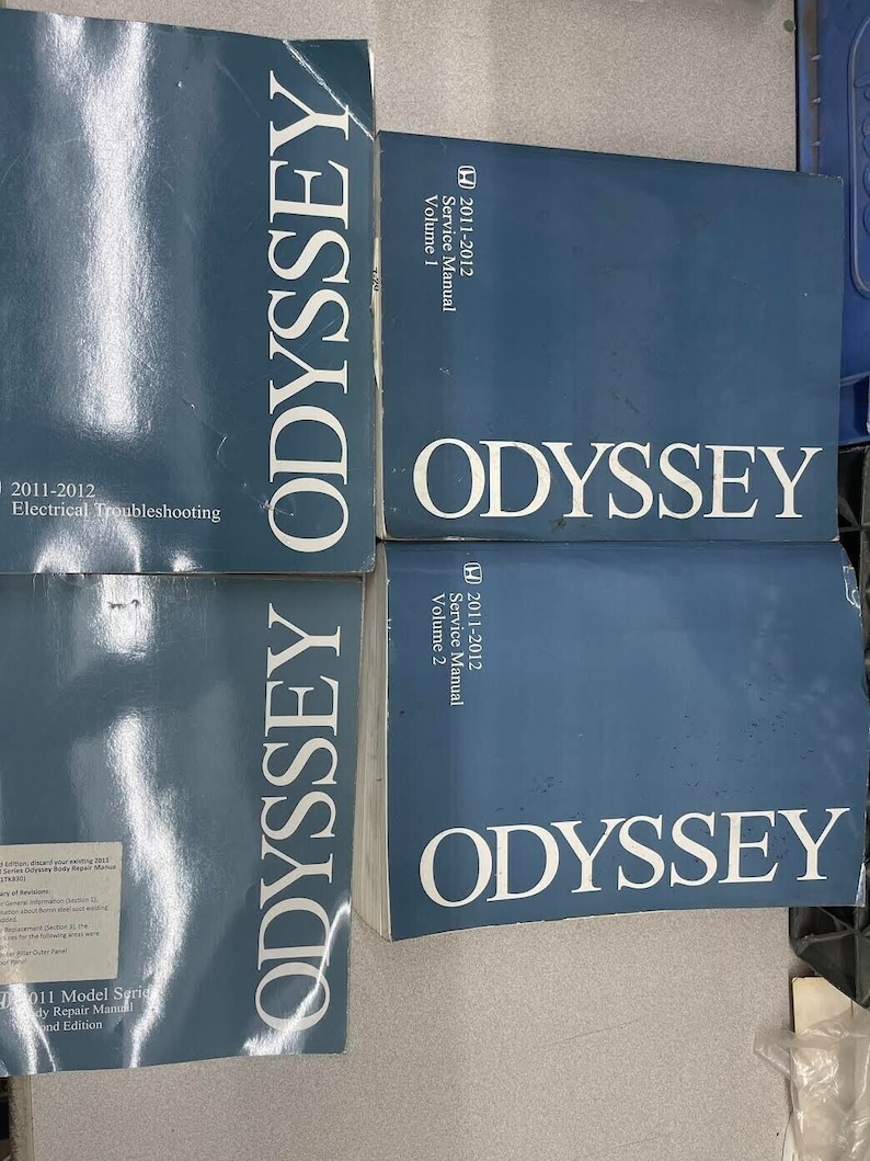 2011 2012 Honda Odyssey VAN Service Repair Shop Manual Set W ETM & Body image 1