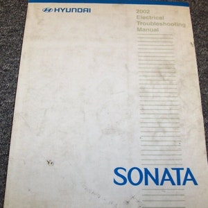 2002 Hyundai Sonata Electrical Troubleshooting Wiring Diagrams Manual Ewd Oem