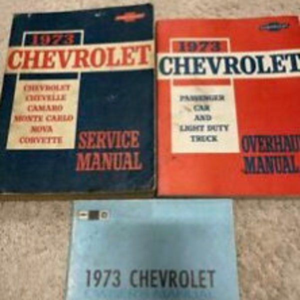 1973 Chevy Chevelle Camaro Monte Carlo Nova Corvette Service Shop Manual OEM Set