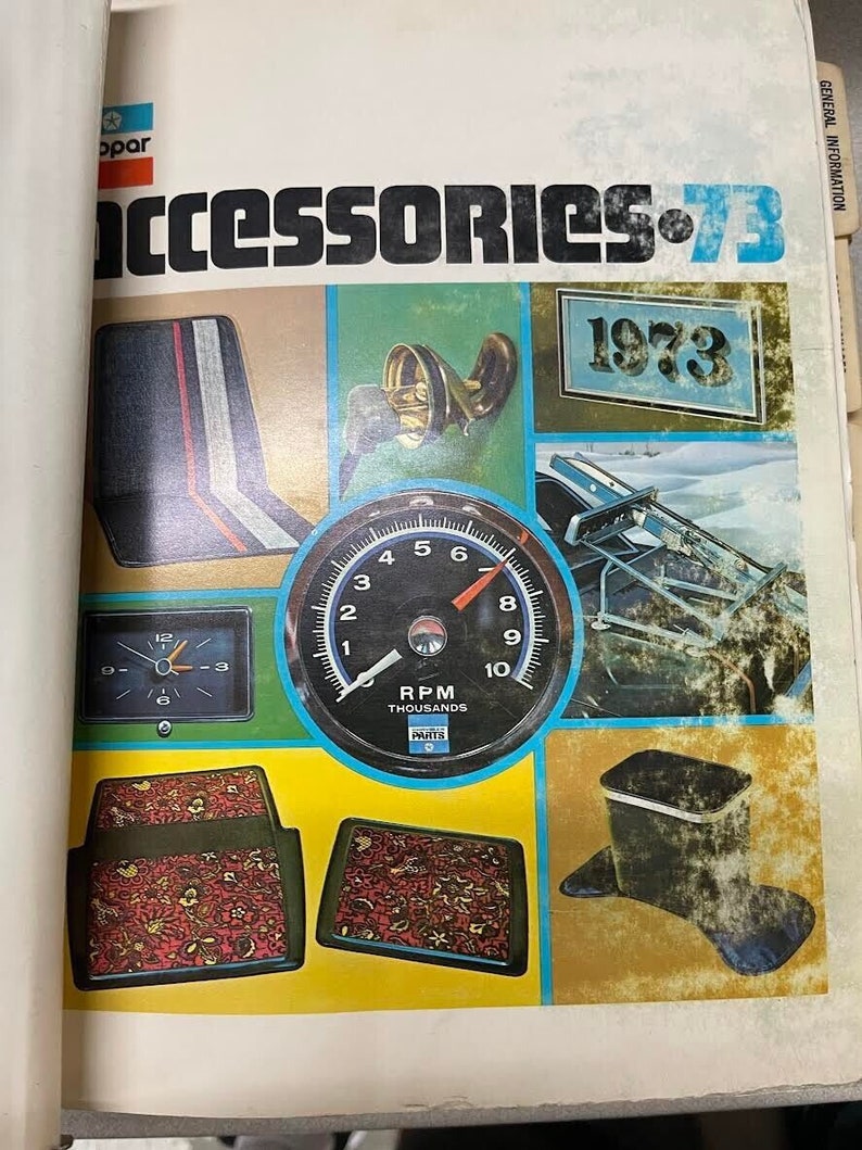 1973 Chrysler Dodge Mopar Plymouth Cars Car Parts Catalog Binder Manual