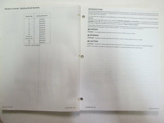 1994 Force Outboards Technicians Handbook Manual … - image 4