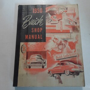 1950 Buick All Series Lines Service Shop Repair Manual Water Damaged Minor Wear