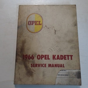 1966 Opel Kadett Service Shop Manual de reparación manchado dañado fábrica Oem Book 66