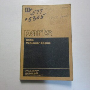 Caterpillar 3304 Vehicular Engine Parts Cat Used Oem Writing On Cover