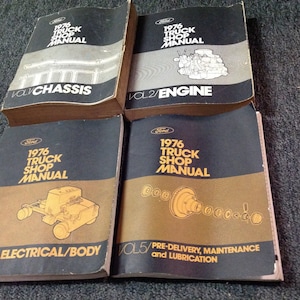 1976 Ford F100 F-150 250 350 Econoline Truck Service Shop Repair Manual Set OEM