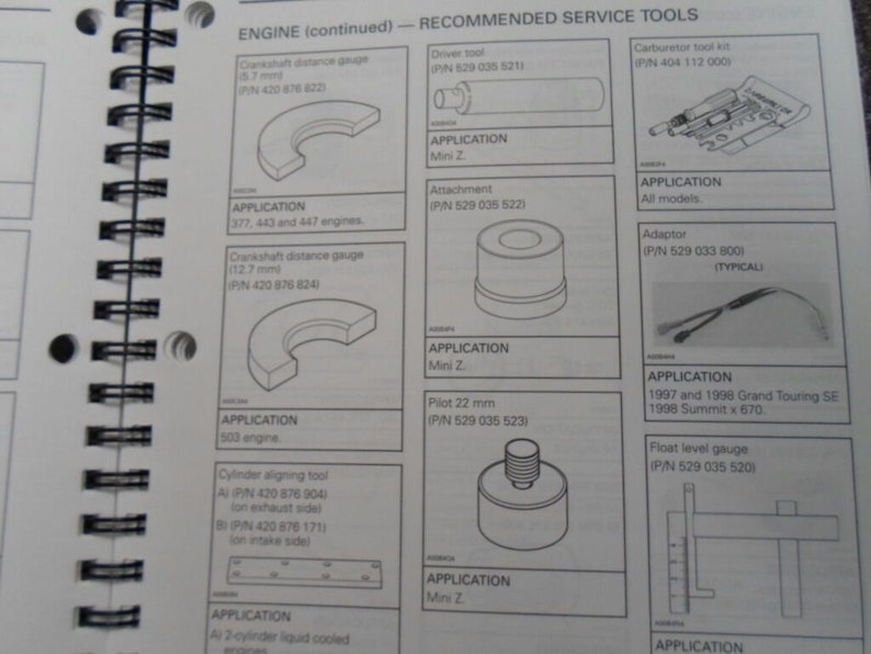2001 Ski Doo Skandic Touring Formula MX Z Summit Service Manual OEM 484200022 image 4