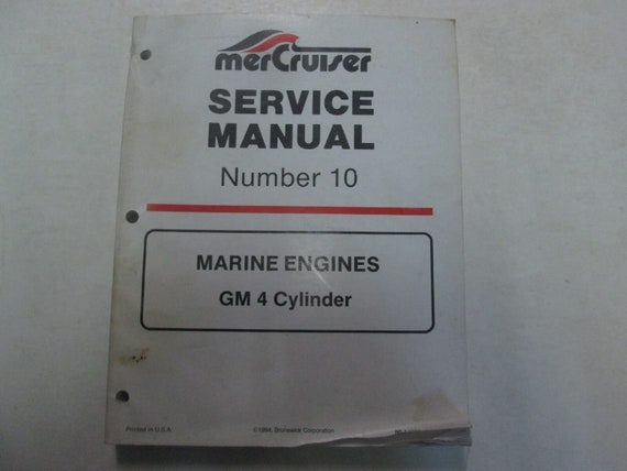1995 MerCruiser 10 Marine Engines GM 4 Cylinder Service Repair Manual ***
