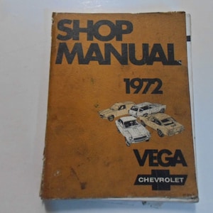 1972 Chevrolet Chevy Vega Service Repair Shop Manual 72 Damaged Loose Pages Oem