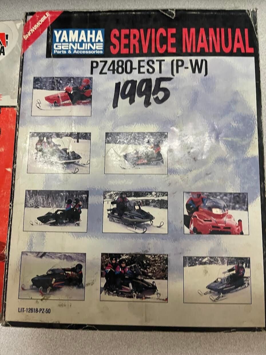1995 Yamaha Pz-480 Est (P-W) Snowmobile Service Shop Manual Set W 