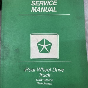 1989 Dodge Ramcharger DW 150 250 350 Truck Repair Shop Service Manual OEM