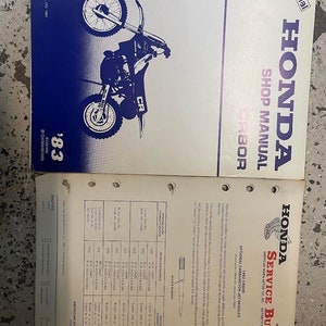 1983 Honda CR80R Service Shop Repair Manual FACTORY OEM W Bulletin Page
