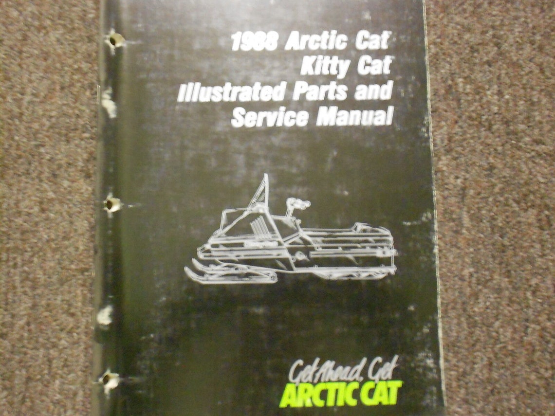 1988 Arctic Cat Kitty Cat Illustrated Service Parts Catalog Etsy