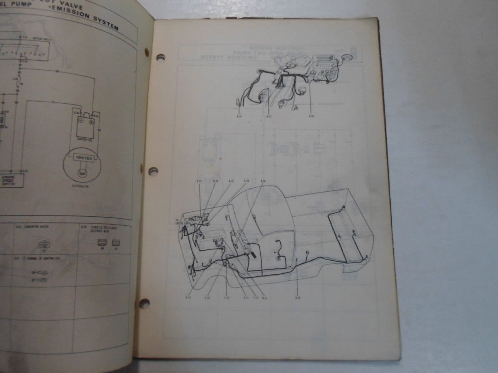1981 Mazda B2000 Wiring Diagram Shop Manual Damaged Worn Faded Etsy