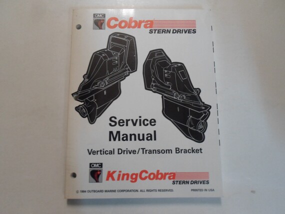 1995 OMC Cobra Stern Drives Vertical Drive Transom Bracket Service Shop Manual