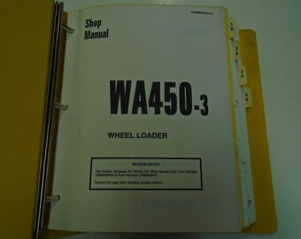 Komatsu Wa450-3 Wheel Loader Shop Manual Binder Heavy Equipment Oem Deal
