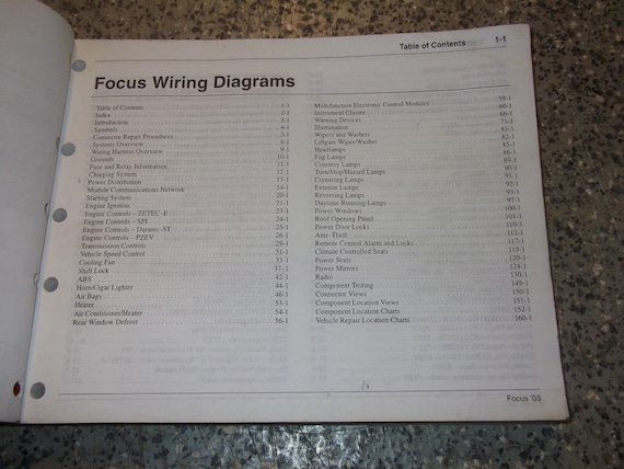 2004 Ford Focus Electrical Wiring Diagram Troubleshooting Manual Ewd Etm -  Etsy