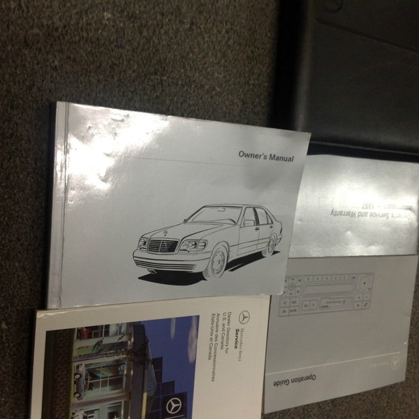 1997 Mercedes Benz S Class S320 S420 S500 S 500 Owners Manual Set Kit W Case Oem