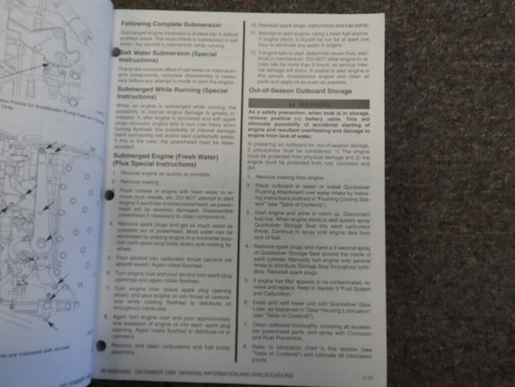 1996 MERCURY MARINER OUTBOARD MANUAL visual data 6