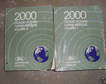 2000 Ford Crown Victoria Mercury Grand Marquis Service Shop Repair Manual Set