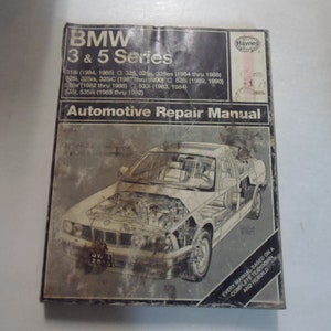 1982 1992 Haynes Bmw 3 & 5 Series Automotive Repair Manual Water Damaged Faded