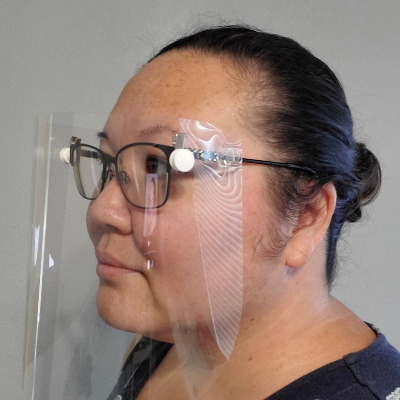 Clipon Face Shield for Glasses or Hats Easy Etsy