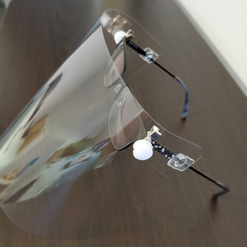 Clipon Face Shield for Glasses or Hats Easy Etsy