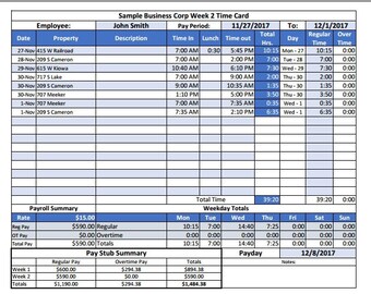 weekly time card calculator etsy 2 week time card calculator