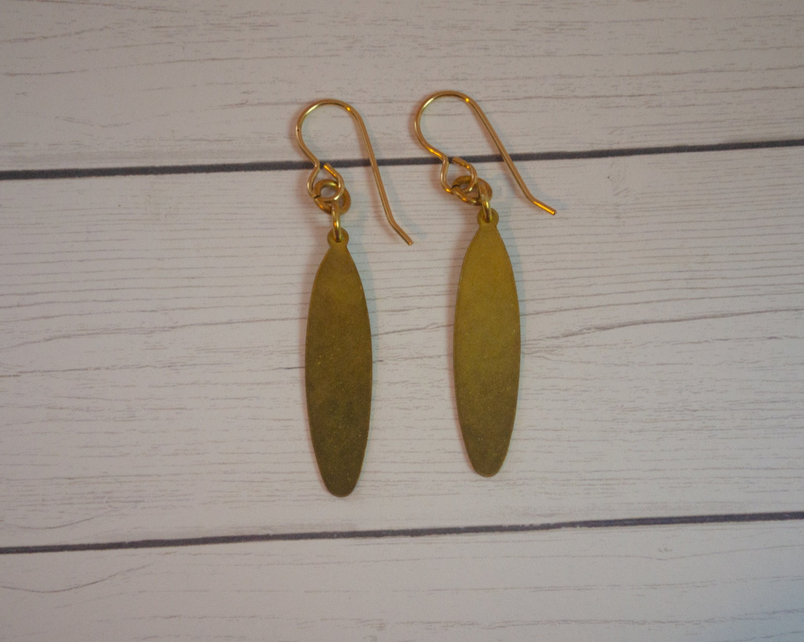 Brass Jewelry, Brass Earrings, Cyan Jewelry, Dangle Earrings, Spring