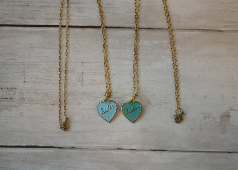 Sister Necklace I love my sister Rose Gold Necklace Blue Necklace Sister Jewelry Rose Gold Jewelry Family Jewelry Blue Jewelry