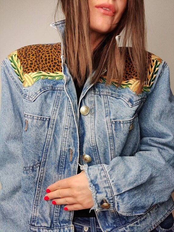 90s ROCCOBAROCCO Designer Denim Jacket 