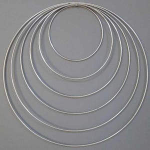Silver Metal Macrame Ring, Macrame Hoop, Silver Metal Hoop for Macrame Projects