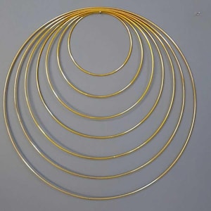 Gold Metal Macrame Ring, Macrame Hoop, Gold Metal Hoop for Macrame Projects