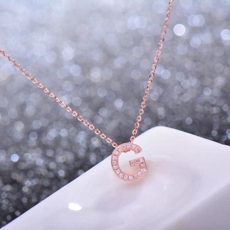 Jewelry Pendants Solid 14k Gold Letter G Diamond Pendant With Chain State Of Your Name Necklace Au585 Jewelry Color White Or Rose Jewelry Pendants Solid 14k Gold Letter G Diamond Pendant With Chain State Of Your Name Necklace Au585 Jewelry Color White Or Rose