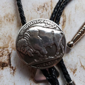 NEW!!!!  Extra Large Buffalo Nickel Bolo Tie