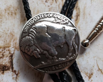 NEW!!!!  Extra Large Buffalo Nickel Bolo Tie