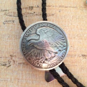 NEW!!!!  Half Dollar Eagle Bolo Tie
