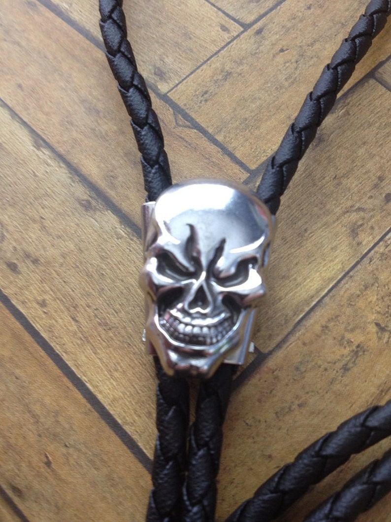 skull bolo tie