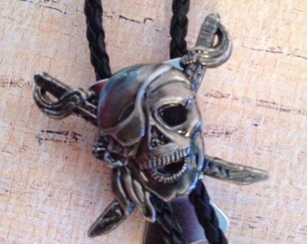NEW!!!!  Pirate Skull Bolo Tie