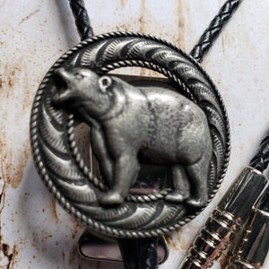 NEW for 2021  Growling Bear Bolo Tie
