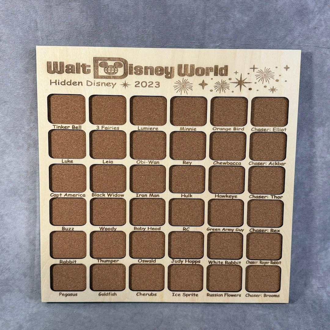 Custom Disney Pin Board - Disney Hidden Mickey 2023 - Fits Entire Set ...