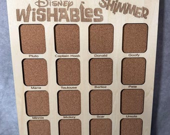 Custom Disney Pin Board - Wishables Shimmer (Series 2) - Fits Entire Set!