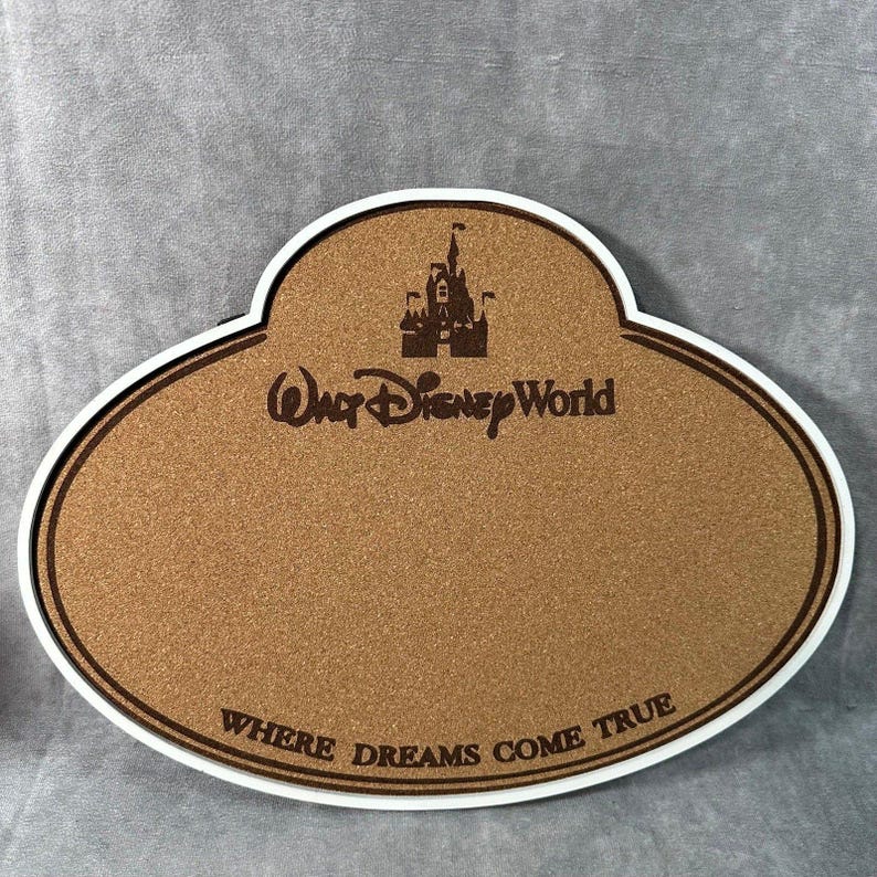 Custom Disney Pin Board - WDW Cast Member Nametag - Laser Engraved - Etsy