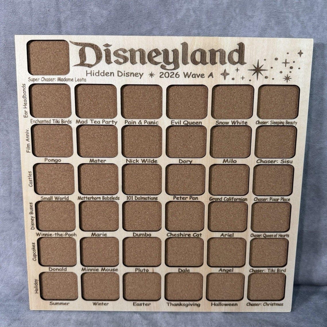Disneyland Wave A 2026 Hidden Disney Pins Custom Pin Board - Fits ...
