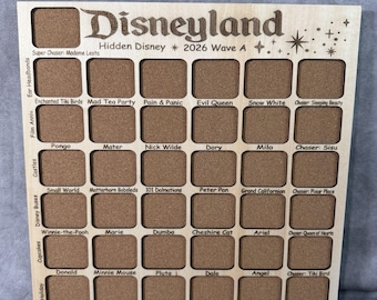 Disneyland Wave A 2026 Hidden Disney Pins Custom Pin Board - Fits Entire Set!
