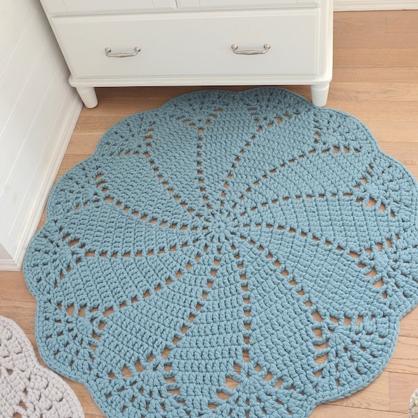 Crochet Doily Rug - Etsy