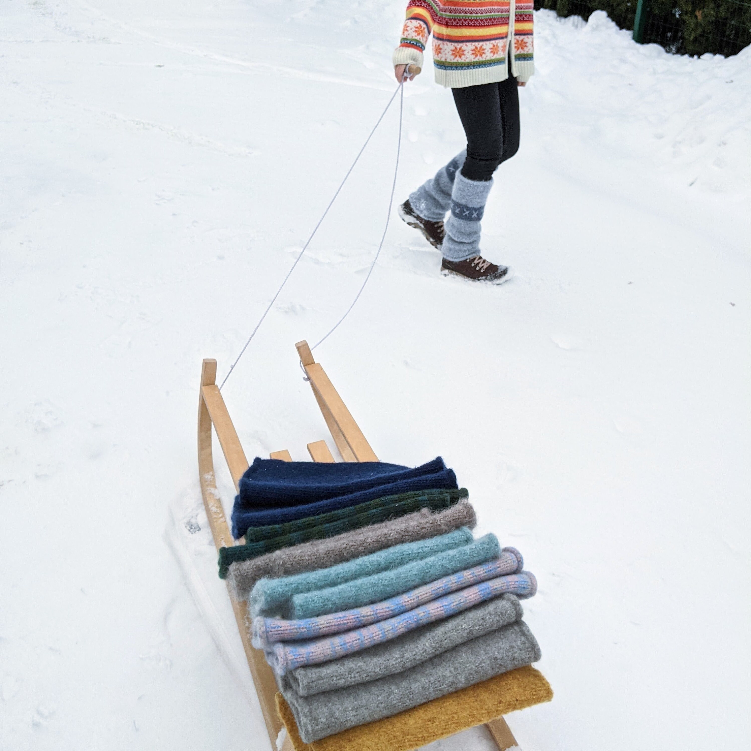 Big Thick Icelandic Wool Leg Warmers Ice Blue Nordic Knit Etsy