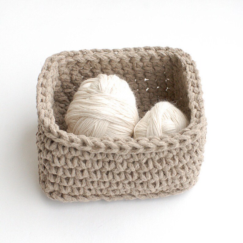 Linen Basket Rope Crochet Bread Basket Natural Linen Flax Etsy
