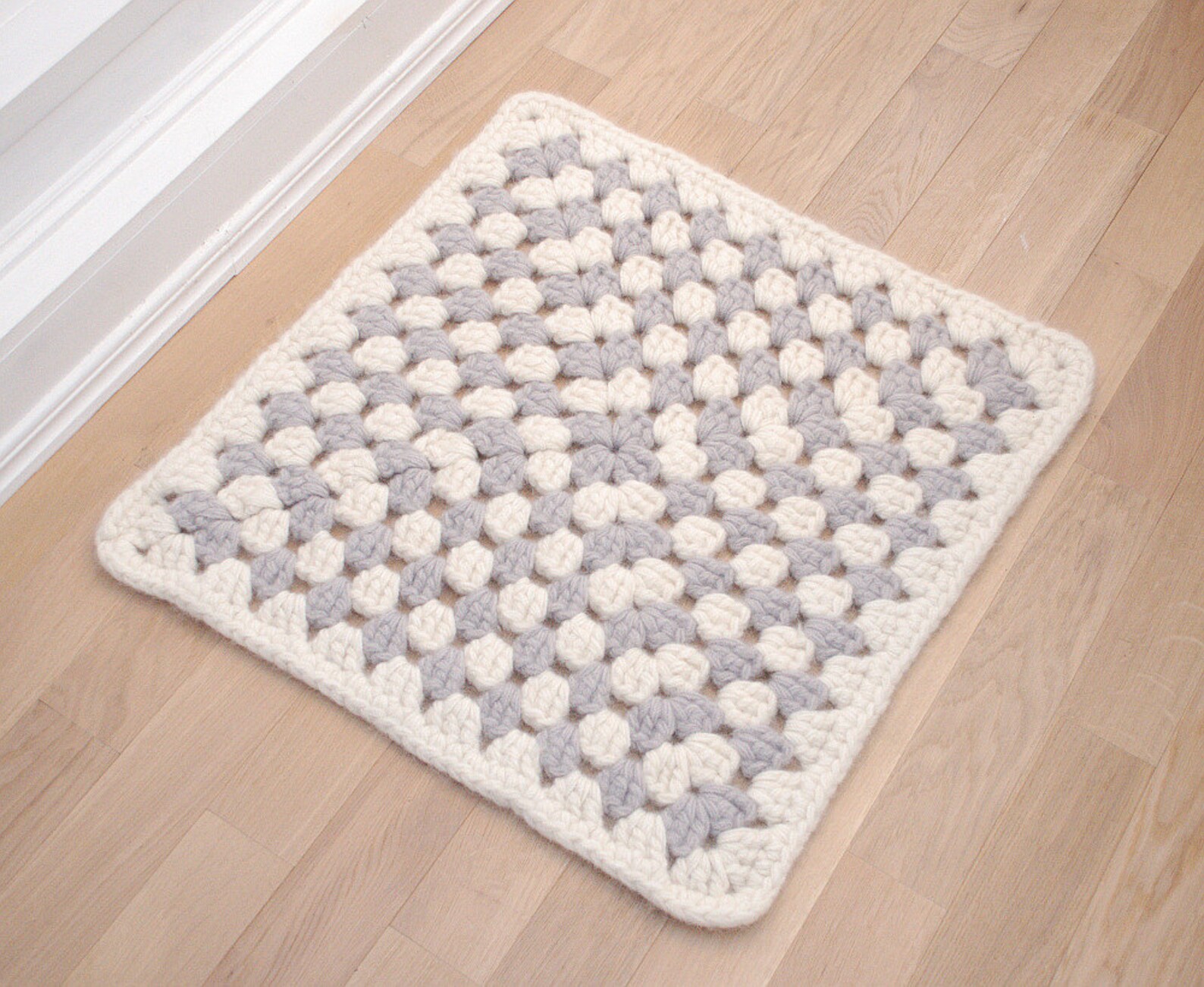 Granny Square Rug Wool carpet Bedroom rugs Crochet rug Etsy