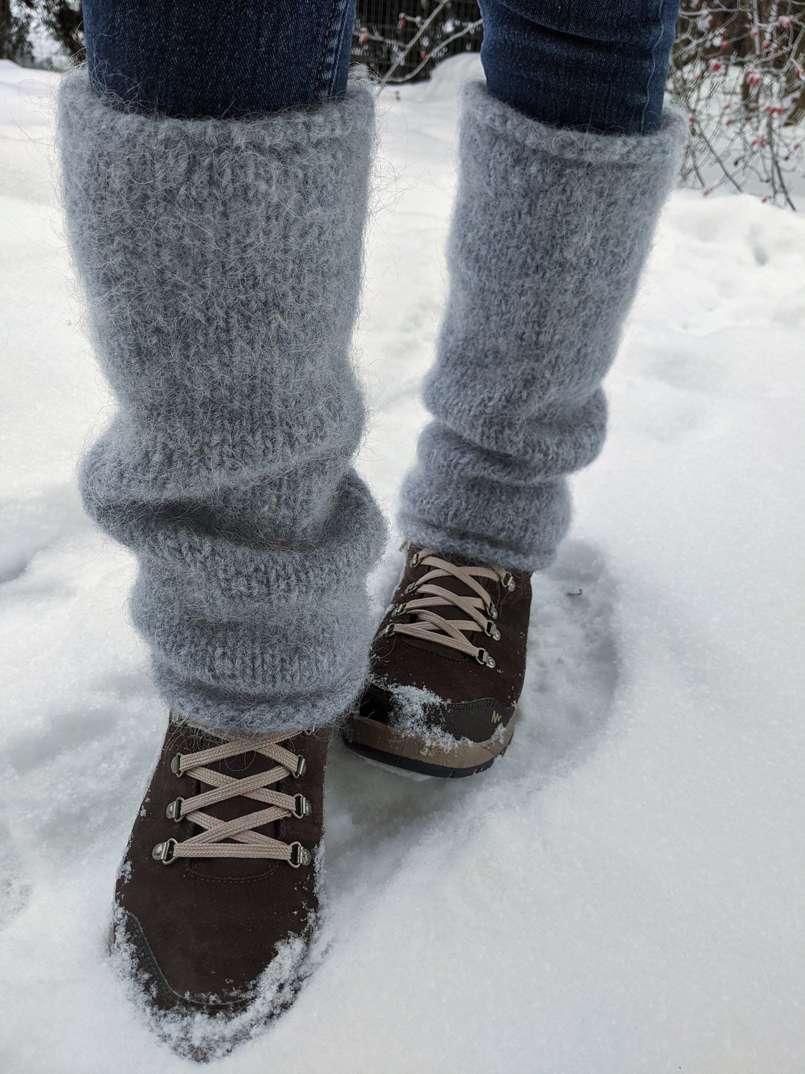 Boiled wool leg warmers Ice blue knit felted leg warmers Etsy